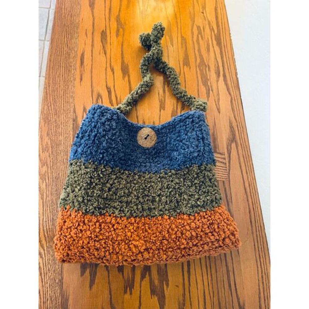 Something Cozy By Jacquie Handmade Chunky Bouclé Crochet Bag